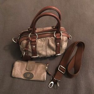 Fossil Maddox bronze metallic purse and wallet